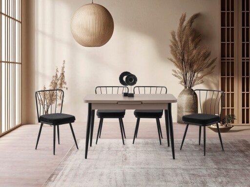 Masa extensibila, Nmobb, Ay, 120x75x70 cm, PAL, Mocha