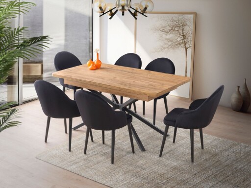 Masa extensibila, Nmobb, Falcon, 160x79x90 cm, PAL, Maro