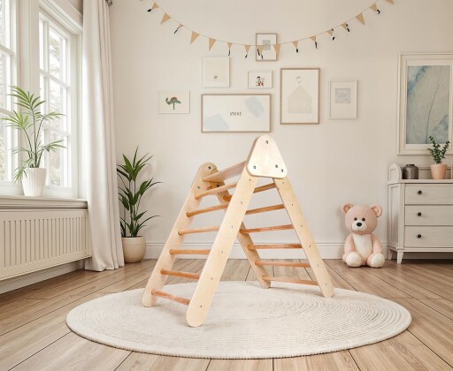 Triunghi de catarare Pikler, Hanah Home, BLTYZ-AKTV015, Stejar