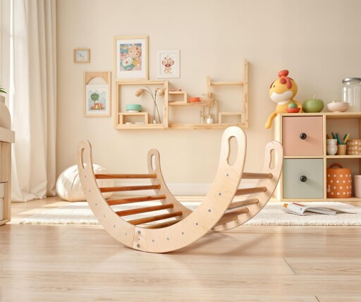 Triunghi de catarare Pikler, Hanah Home, BLTYZ-AKTV0147, Stejar