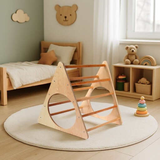 Triunghi de catarare Pikler, Hanah Home, BLTYZ-AKTV052, Stejar