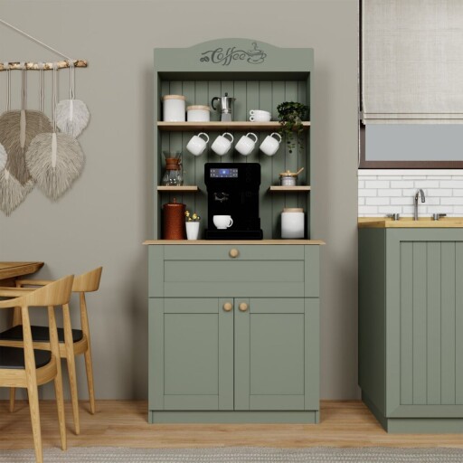 Dulap de bucatarie, Miwood, Lucas 1600-94, 80x100x42 cm, PAL, Verde