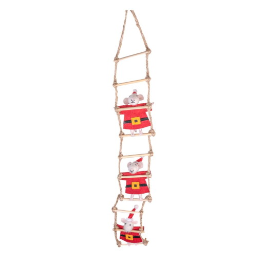 Decorațiune suspendată pentru Crăciun din material textil 50 cm Santa Mouse – Sass & Belle