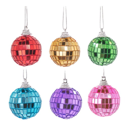 Ornamente de Crăciun 6 buc. din sticlă ø 4 cm Mirror Disco – Sass & Belle