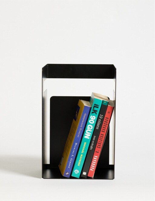 Suport de carte, Coatify, Cube, 18x19x15 cm, Metal, Negru