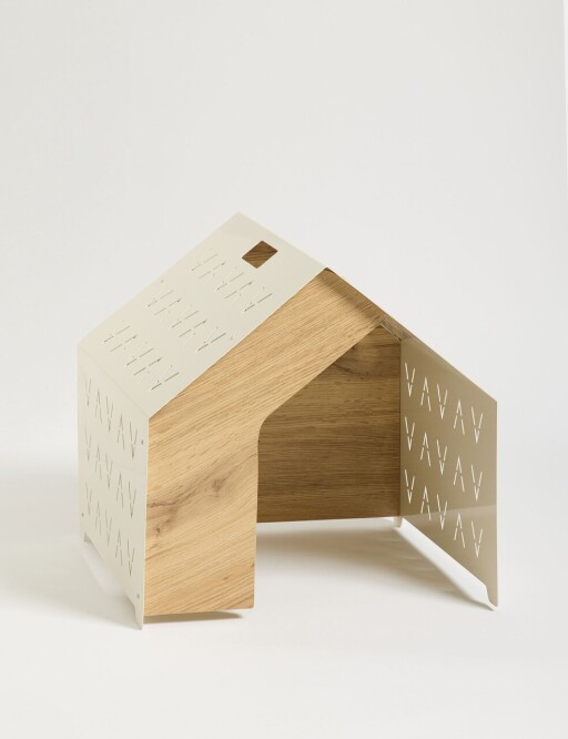 Casă pentru animale de companie, Coatify, Vidar, 50x50x50 cm, METAL (Grosime: 2 mm)/MDF (Grosime: 18 mm), Crem