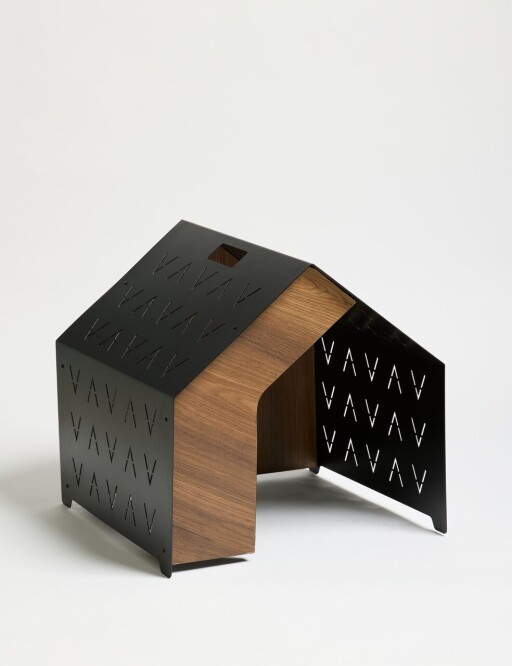 Casă pentru animale de companie, Coatify, Vidar, 50x50x50 cm, METAL (Grosime: 2 mm)/MDF (Grosime: 18 mm), Negru