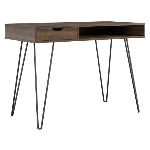 Birou cu aspect de lemn de nuc 49x104 cm Concord – Novogratz