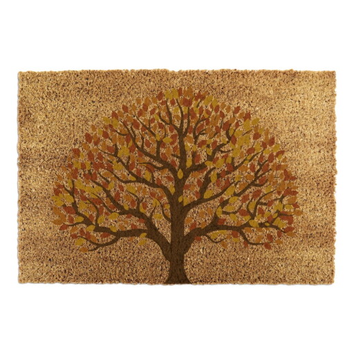 Covoraș de intrare din fibre de nucă de cocos 40x60 cm Autumnal Tree of Life – Artsy Doormats