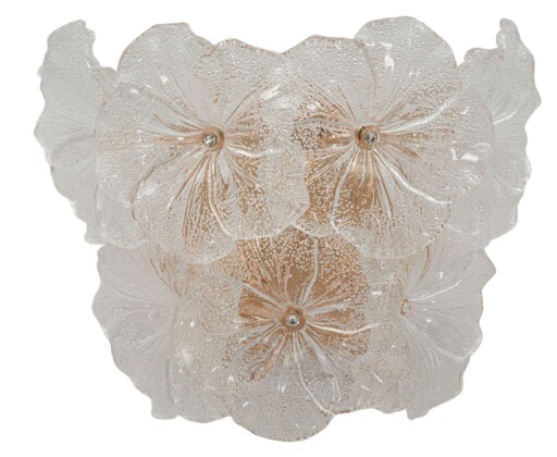 Aplica de perete Ibiscus, Mauro Ferretti, 3 x E14, 20W, 33x17x28 cm, sticla/fier, multicolor