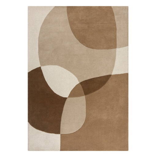 Covor maro-bej din lână 120x170 cm Glow – Flair Rugs