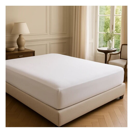 Cearceaf alb din bumbac ranforcé cu elastic 200x200 cm Ranforce – Mila Home Luxury