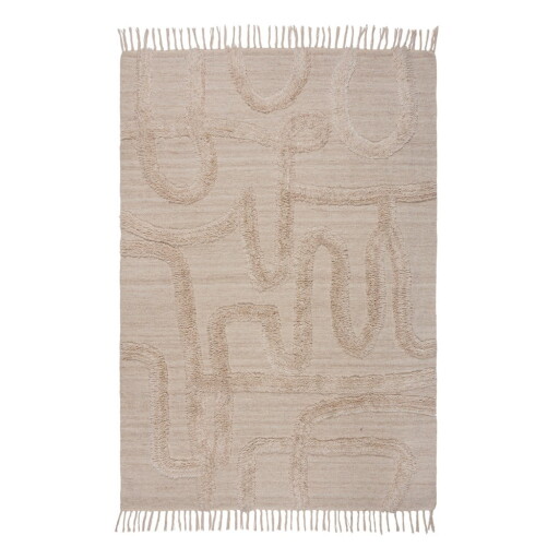 Covor bej țesut manual din lână 160x230 cm Loma – Flair Rugs