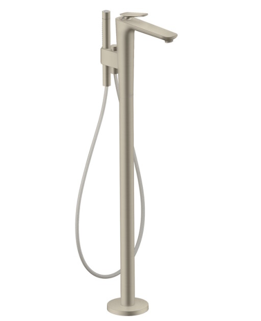 Baterie cada cu montaj pe pardoseala Axor Citterio C  necesita corp ingropat  nickel periat