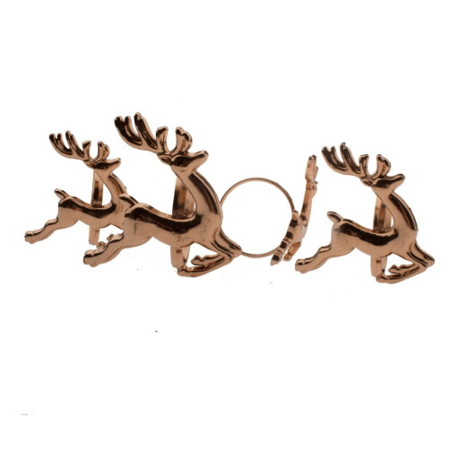 Set de inele pentru șervețele 4 buc. din metal Deer – Dakls