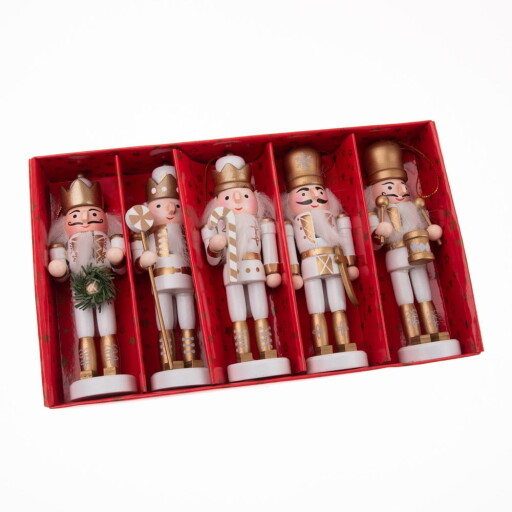 Ornamente de Crăciun 4 buc. din lemn 12,5 cm – Dakls