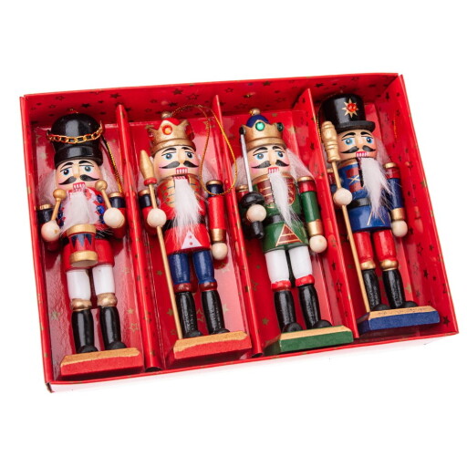 Ornamente de Crăciun 4 buc. din lemn 12,5 cm – Dakls