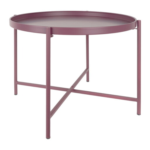 Măsuță de cafea mov rotundă din metal ø 50 cm Meseta – Leitmotiv