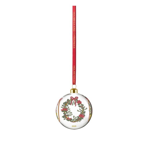 Glob de Crăciun suflat manual din sticlă ø 8 cm Annual Christmas Bauble 2025 – Holmegaard
