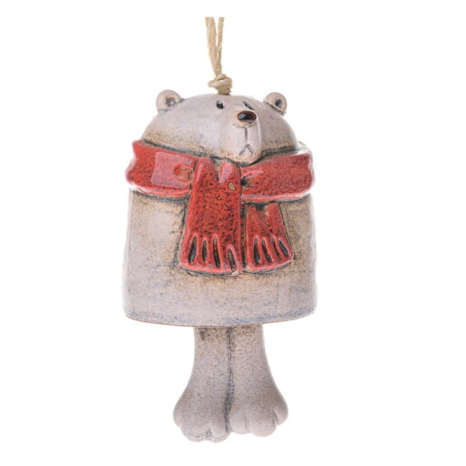 Ornament de Crăciun din ceramică 9 cm Polar Bear – Dakls