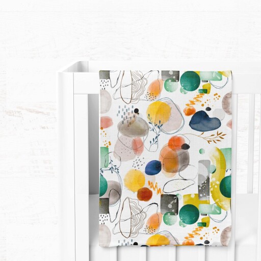 Patura bebelusi, L&#039;essentiel Maison, Bohem, Galben / Albastru / Portocaliu