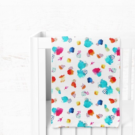 Patura bebelusi, L&#039;essentiel Maison, Summer, Galben / Albastru / Portocaliu