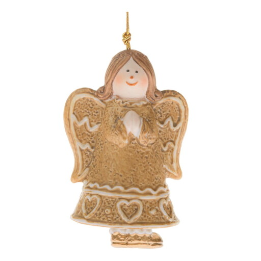 Ornament de Crăciun din ceramică 8 cm Angel – Dakls