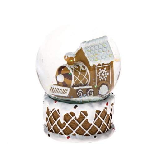 Glob de zăpadă din polirășină (înălțime 10 cm) Snowy Train – Dakls