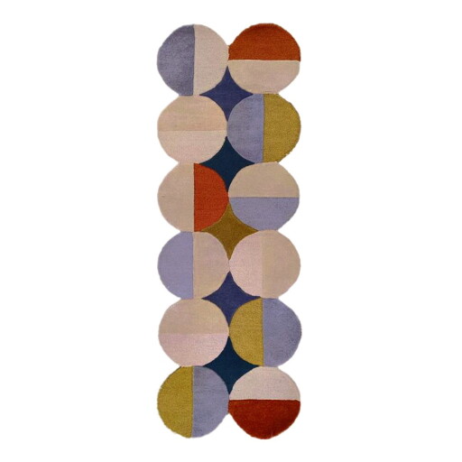 Covor tip traversă țesut manual din lână 80x230 cm Mia Ellipse – Flair Rugs