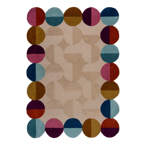 Covor bej țesut manual din lână 120x170 cm Mia Textured Scallop – Flair Rugs