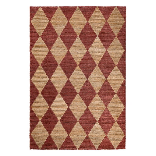Covor teracotă țesut manual din amestec de iută 120x170 cm Effie Diamond – Flair Rugs