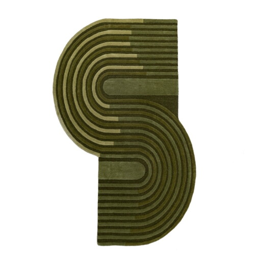 Covor verde țesut manual din lână 120x180 cm Conway Retro – Flair Rugs