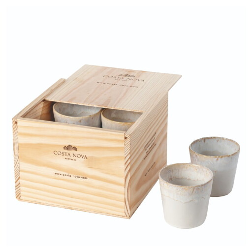 Cești albe 8 buc. pentru espresso din gresie 210 ml Grespresso – Costa Nova