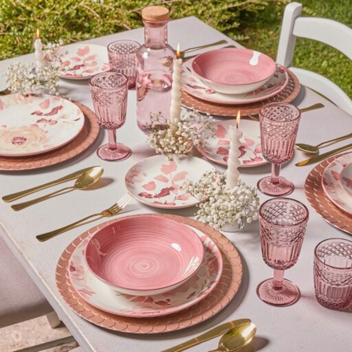 Serviciu de masa 18 piese Madison Roselyn, Tognana Porcellane, portelan, multicolor