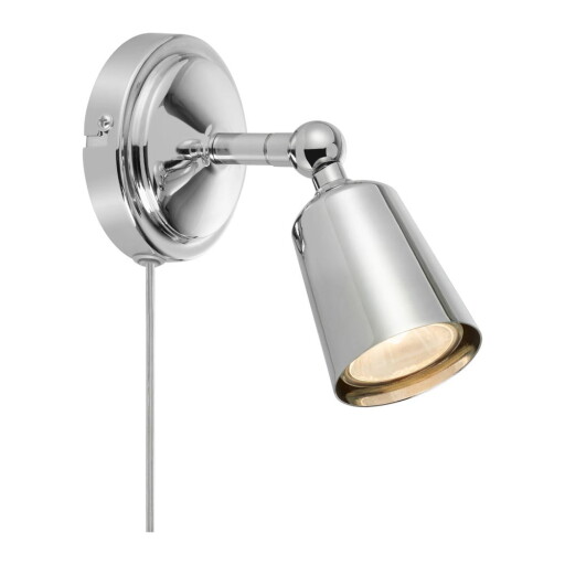 Aplică de perete argintie cu alimentare la priză Tiny – Markslöjd