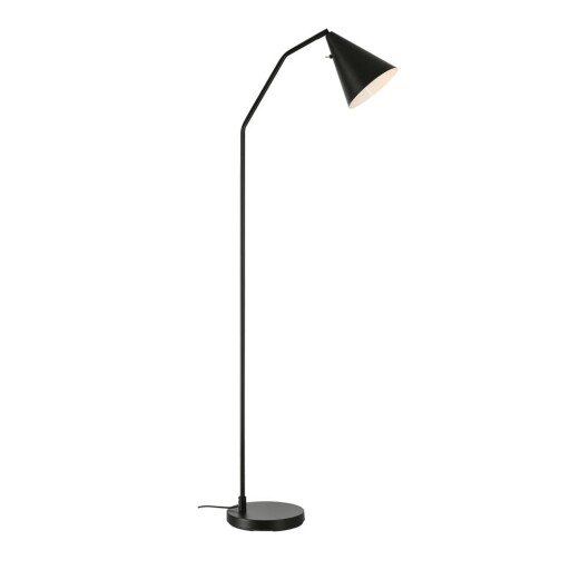 Lampadar negru LED cu intensitate reglabilă cu abajur din metal (înălțime 144 cm) Funil – Markslöjd