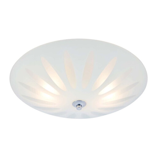 Plafonieră albă cu abajur din sticlă Petal – Markslöjd