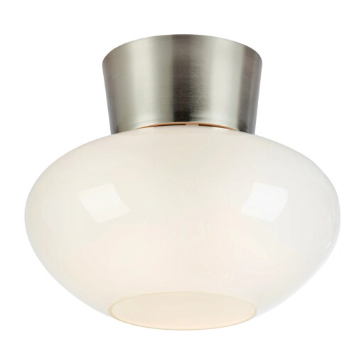 Plafonieră albă-argintie cu abajur din sticlă Malaga – Markslöjd