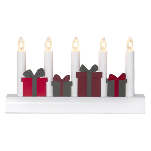 Decorațiune luminoasă de Crăciun roșie-albă cu alimentare la priză Julia – Star Trading