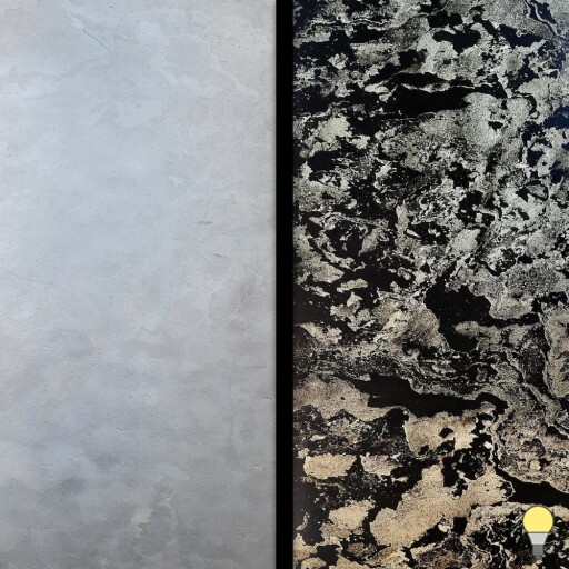 Ardezie Flexibila Translucida SKIN 2mm - Black Slate, 122x61 cm | Iluminare Ambientala, Interior & Exterior