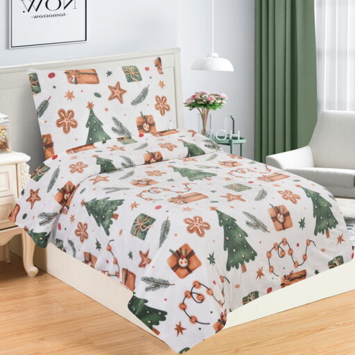 Lenjerie de pat din micropluș/cocolino pentru pat de o persoană 140x200 cm Wood – My House