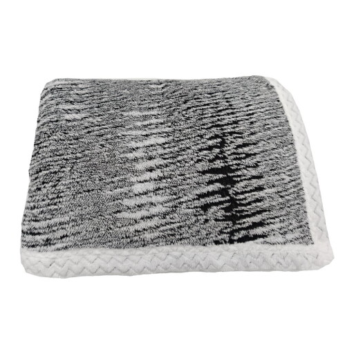 Pătură neagră din sherpa 150x200 cm Marble – My House