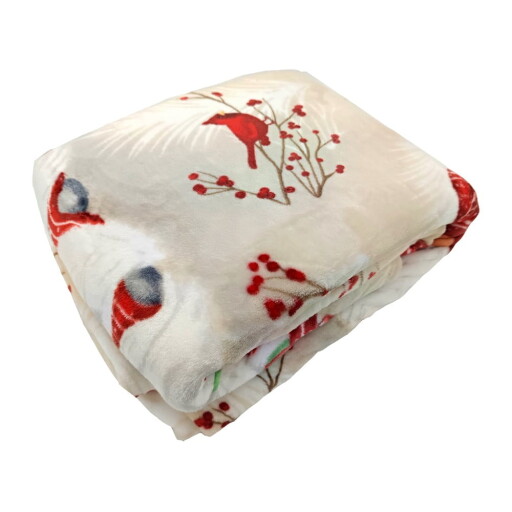Pătură crem din micropluș/cocolino 150x200 cm cu model de Crăciun Goblin – My House