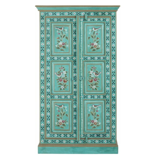 Dulap verde din lemn de mango 87x152x38 cm Prem – Støraa