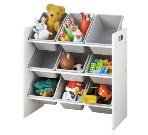 Organizator jucarii / mobilier camera copilului U-Grow, 63x30x60 cm, PAL/polipropilena, gri