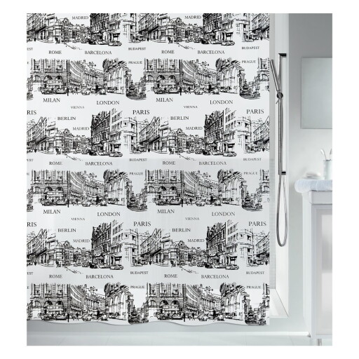 Perdea de duș 180x200 cm Places – Spirella