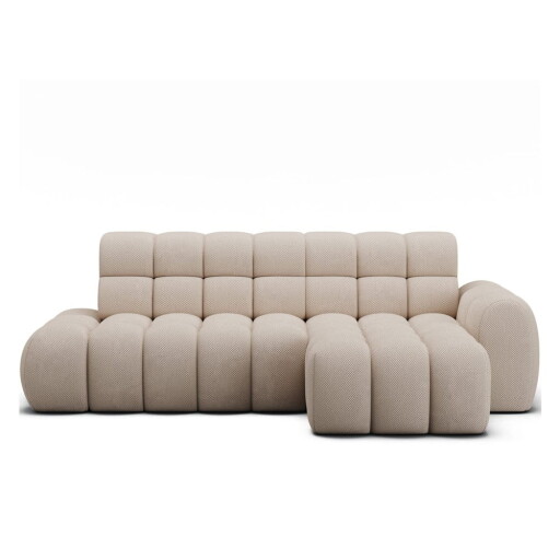 Colțar bej extensibil (cu colț pe partea dreaptă/cu șezlong) Ceedro – ELTAP