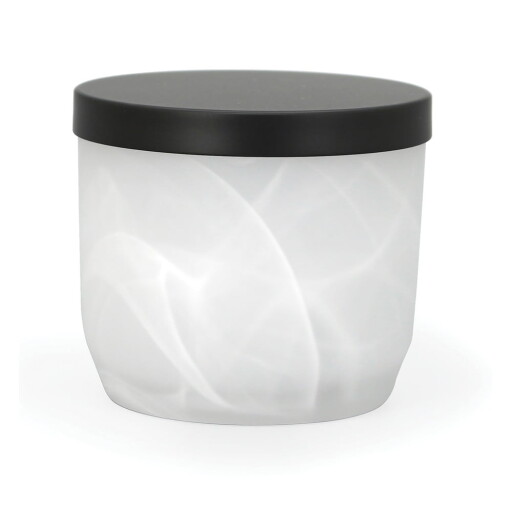 Organizator de baie alb pentru dischete demachiante, din sticlă Madison – Spirella