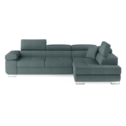 Colțar albastru extensibil/cu spațiu de depozitare (cu colț pe partea dreaptă/în formă de ”L”) Anton – ELTAP