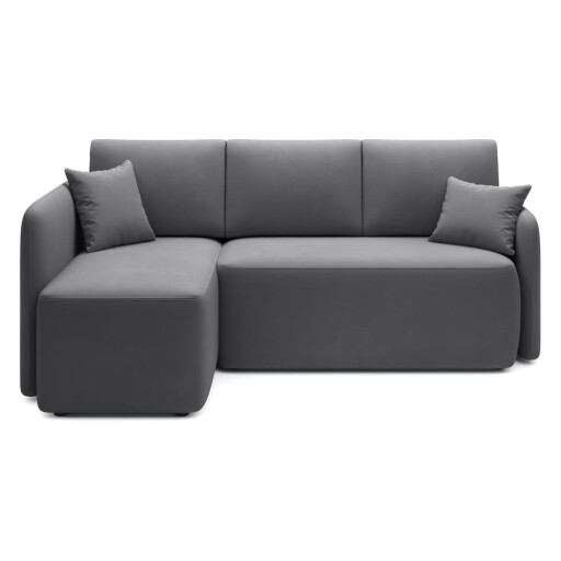 Colțar verde închis extensibil/cu spațiu de depozitare cu tapițerie din catifea (cu colț pe partea stângă/cu șezlong) Hadson – ELTAP